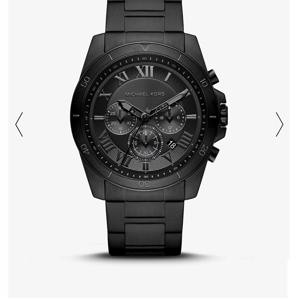 Oversized Alek Blackl-tone watch